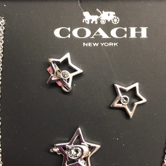 🛑FINAL OFFER 🛑Coach Earrings & Necklace Set - Picture 2 of 4